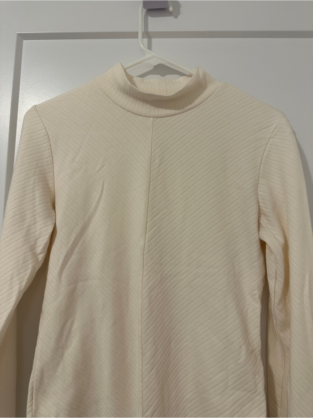 Knix Cloud White Papaya Mock Neck Bodysuit Ribbed Size Large Women’s - Picture 4 of 10